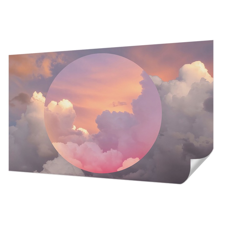 Öntapadós Dekor Tapéta, Wallfluent, Éteri felhők, Fehér, 416 x 254 cm, Könnyen Tisztítható, Nedvességálló, 010170060070000284708