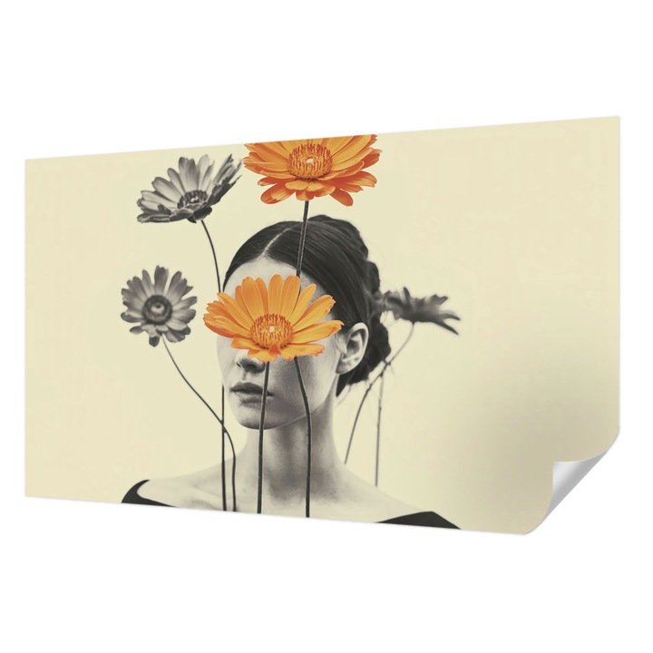 Öntapadós Dekor Tapéta, Wallfluent, Szürrealista vízió, Fehér, 416 x 254 cm, Előszobába, Hálószobába, 010170060070000284715