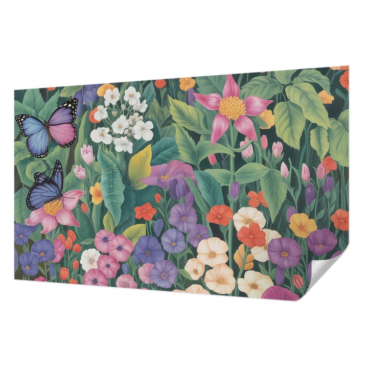 Öntapadós Fotótapéta Falra, Wallfluent, Virágrobbanás, Zöld, 416 x 254 cm, Fali Dekoráció, Nedvesség- És Foltálló, 010170060070000284733