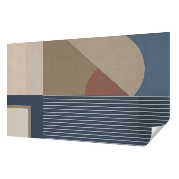 Öntapadós Tapéta Falra, Wallfluent, Harmonikus geometria, Barna, 416 x 254 cm, Fali Dekoráció, Nedvesség- És Foltálló, 010170060070000284759