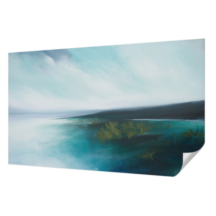 Öntapadós Tapéta Falra, Wallfluent, Víz harmónia, Szürke, 416 x 254 cm, Klasszikus, Könnyen Felszerelhető, 010170060070000284761