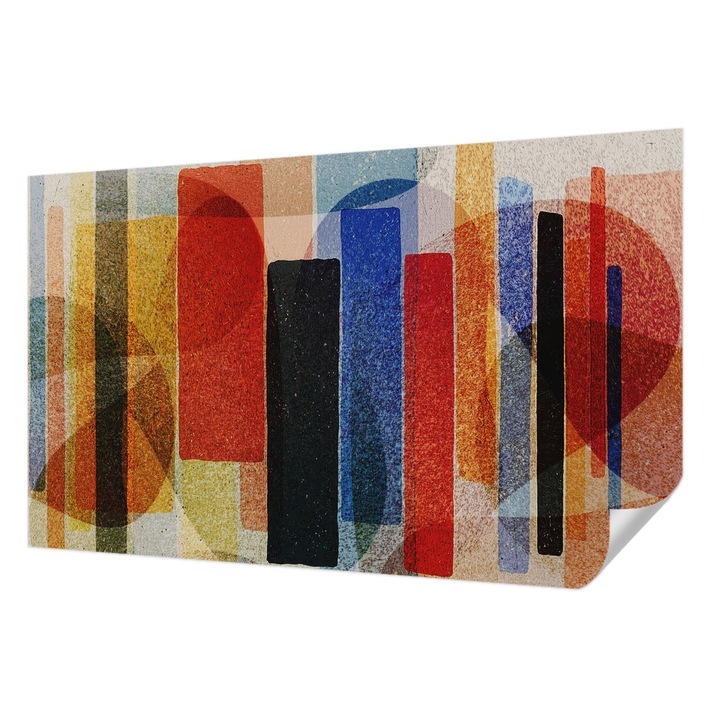 Öntapadós Tapéta Falra, Wallfluent, Geometriai formák, Fekete, 416 x 254 cm, Erős Ragasztó, Modern Belsőépítészeti Dekoráció, 010170060070000284794