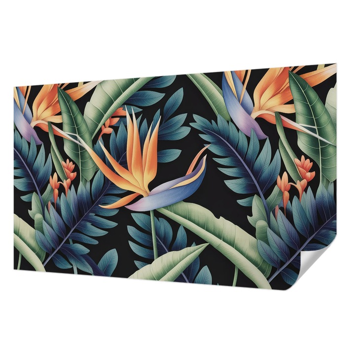 Öntapadós Fotótapéta Falra, Wallfluent, Paradicsomi téma, Zöld, 416 x 254 cm, Előszobába, Hálószobába, 010170060070000284869