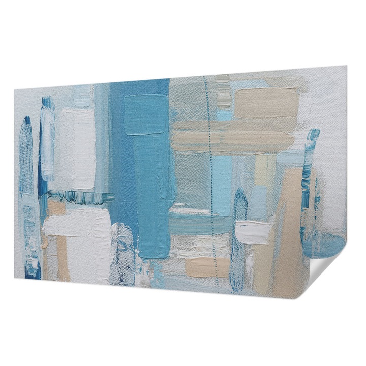 Öntapadós Dekor Tapéta, Wallfluent, Modern harmónia, Kék, 416 x 254 cm, Modern Dizájn, Könnyen Felszerelhető És Tisztítható, 010170060070000284872