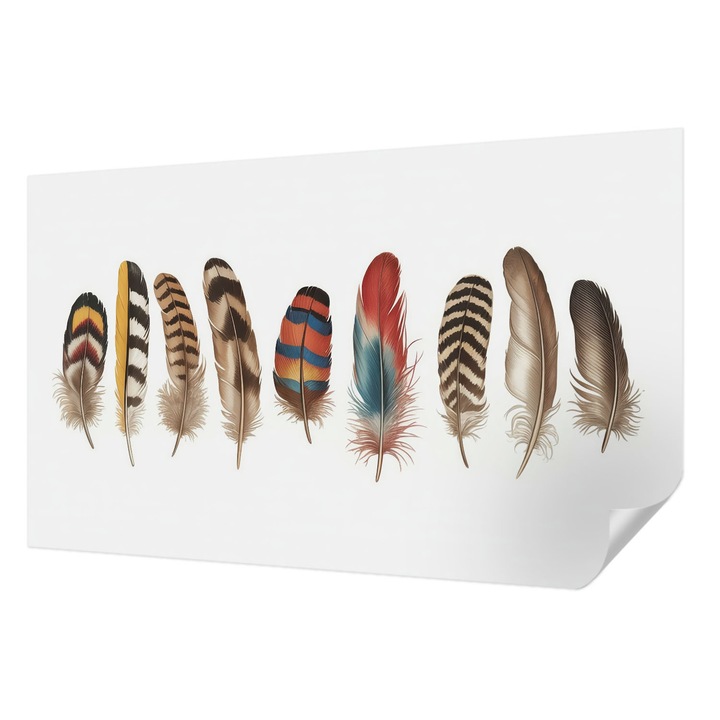 Öntapadós Dekor Tapéta, Wallfluent, Színes tollak, Barna, 416 x 254 cm, Nappaliba, Konyhába, 010170060070000284936