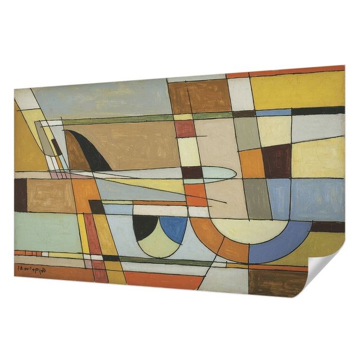 Öntapadós Tapéta Falra, Wallfluent, Geometriai harmónia, Sárga, 416 x 254 cm, Dekoráció, Klasszikus, 010170060070000284953