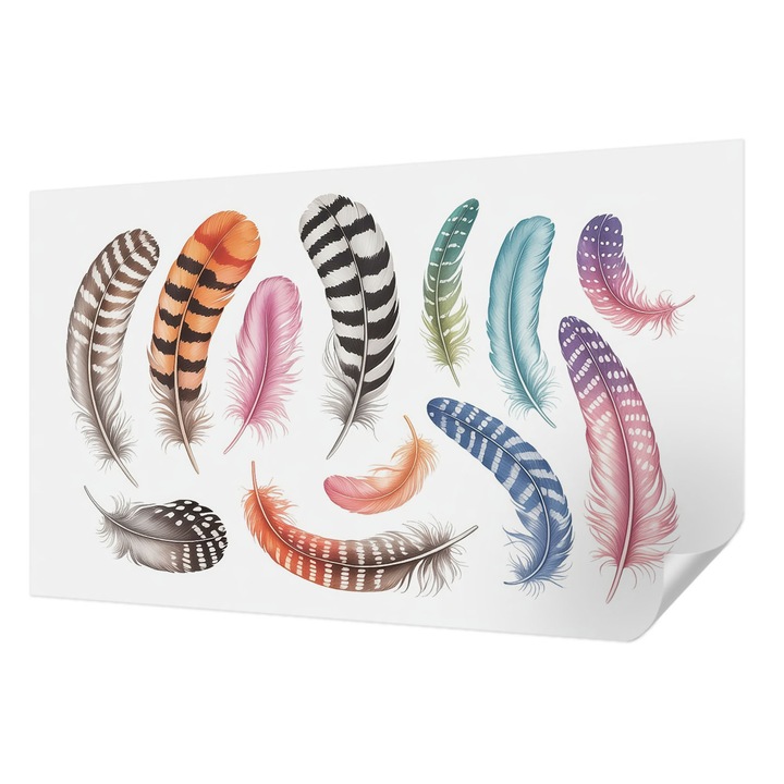 Öntapadós Fotótapéta Falra, Wallfluent, Pasztell tollak, Barna, 416 x 254 cm, Nappaliba, Konyhába, 010170060070000284992