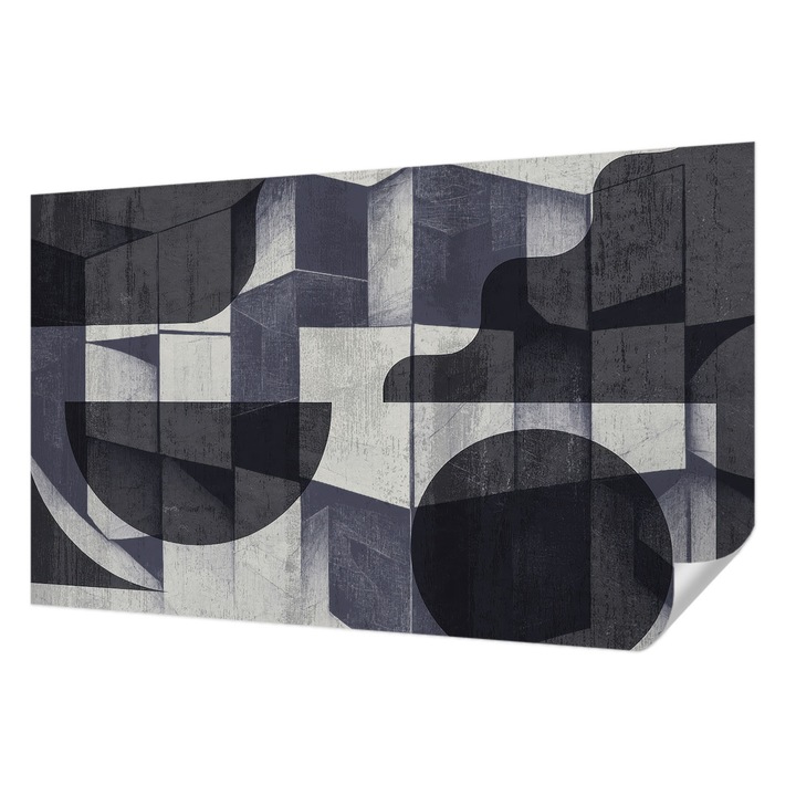 Öntapadós Dekor Tapéta, Wallfluent, Geometriai szimmetria, Fehér, 416 x 254 cm, Dekoráció, Falra, 010170060070000284999