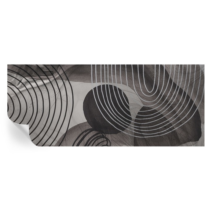 Самозалепващ Фототапет, Tulup, Хармония на формите, Сив, 250 x 104 cm, За Стена, За Кухня, Баня, 010170060020000284997