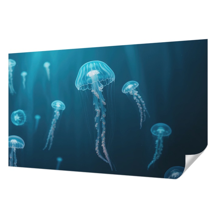 Öntapadós Tapéta Falra, Wallfluent, Tengerészeti elegancia, Kék, 416 x 254 cm, Nappaliba, Konyhába, 010170060070000285018