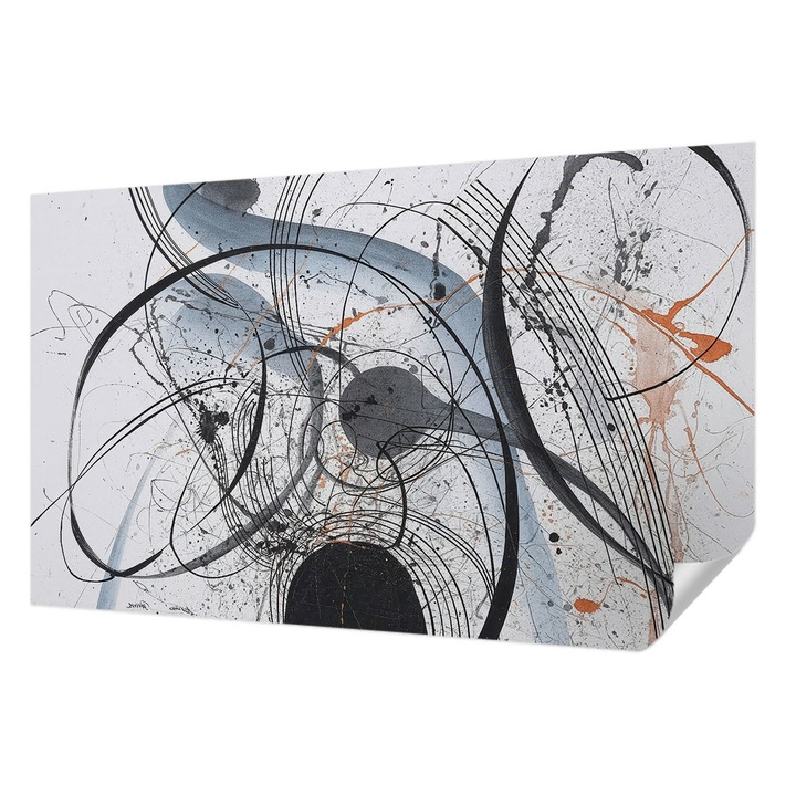 Öntapadós Dekor Tapéta, Wallfluent, Kifejező absztrakció, Fehér, 416 x 254 cm, Fali Dekoráció, Nedvesség- És Foltálló, 010170060070000285028