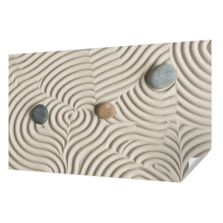 Fali Fotótapéta Autocolant, Wallfluent, Valuri armonioase, Alb, 416 x 254 cm, Pentru Perete, Rezistente La Apa, Umiditate Si Pete, 010170060070000285031