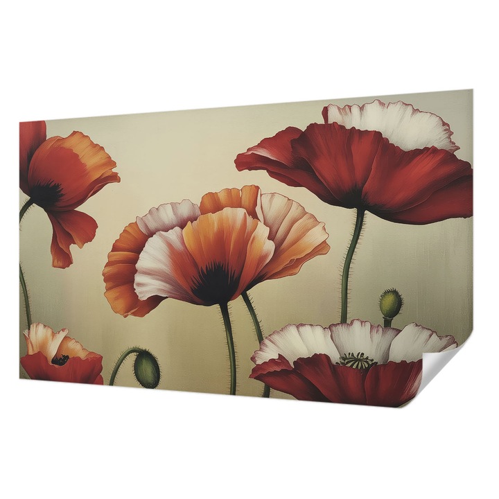Fali Fotótapéta Autodeziv, Wallfluent, Maci veseli, Portocaliu, 416 x 254 cm, Decorativ, Usor De Instalat, 010170060070000285069