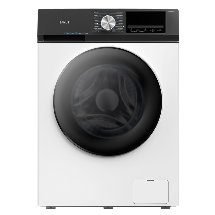 Masina de spalat rufe Samus WSEDI101491, 10 kg, Motor Inverter, Display LED, 16 programe, 1400 rotatii/min., Clasa energetica A