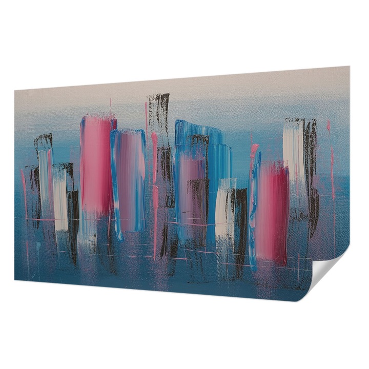 Fali Fotótapéta Autodeziv, Wallfluent, Dungi abstracte, Albastru, 416 x 254 cm, Pentru Perete, Rezistente La Apa, Umiditate Si Pete, 010170060070000285147