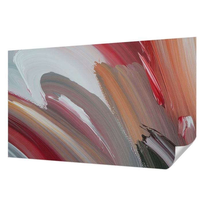 Tapet Autocolant De Perete, Wallfluent, Expresie picturala, Alb, 416 x 254 cm, Pentru Sufragerie, Dormitor, 010170060070000285134