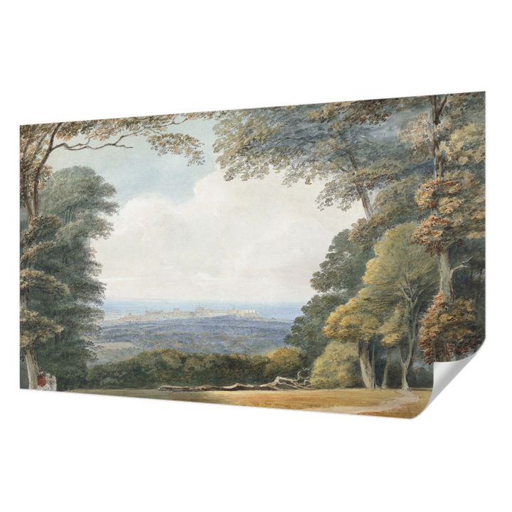 Tapet Autocolant De Perete, Wallfluent, Peisaj impadurit, Verde, 416 x 254 cm, Adeziv Puternic, Usor De Montat Si Rezistent, 010170060070000285212