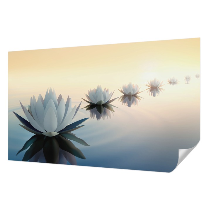 Öntapadós Tapéta Fali Dekoráció, Wallfluent, Békés kilátás, Fehér, 416 x 254 cm, Dekoráció, Falra, 010170060070000001826