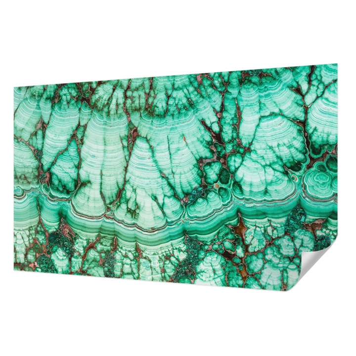 Öntapadós Fotótapéta Falra, Wallfluent, Zöld minták, Türkiz, 416 x 254 cm, Erős Ragasztó, Modern Belsőépítészeti Dekoráció, 010170060070000005875