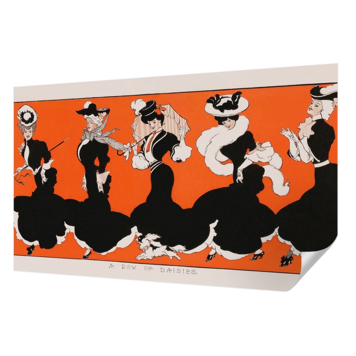 Öntapadós Dekor Tapéta, Wallfluent, Női ruhák, Fekete, 416 x 254 cm, Klasszikus, Könnyen Felszerelhető, 010170060070000285285