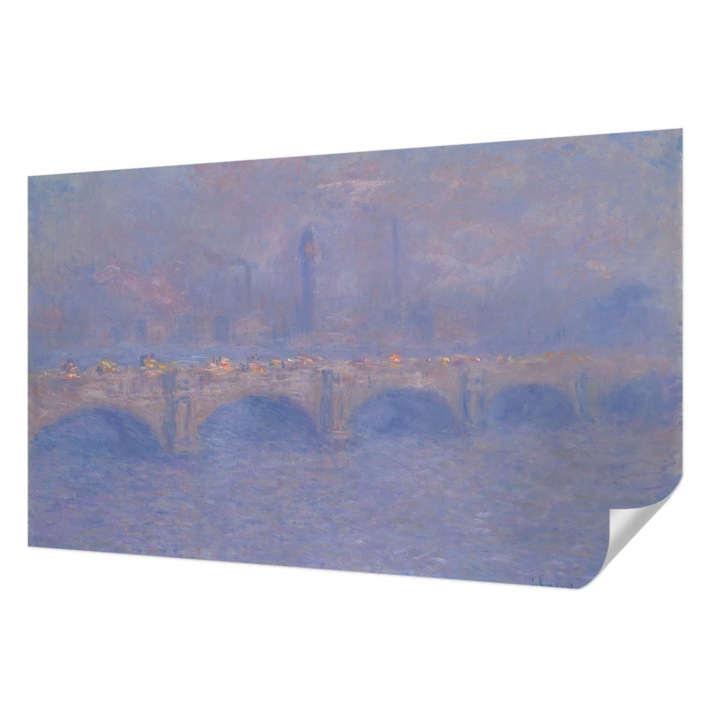 Öntapadós Tapéta Falra, Wallfluent, Kék híd, Kék, 416 x 254 cm, Könnyen Tisztítható, Nedvességálló, 010170060070000285362