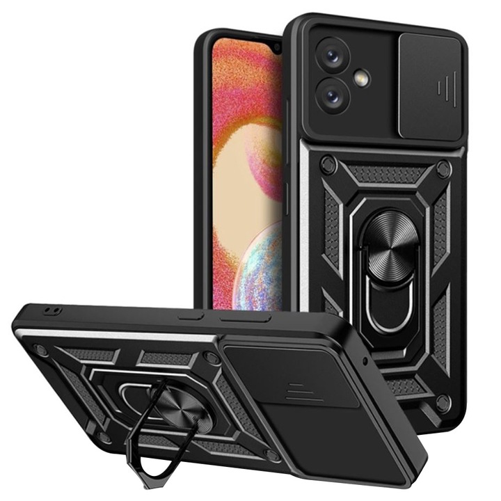 Калъф за Samsung Galaxy A04e, от поликарбонат, Stef's Cat, Черен