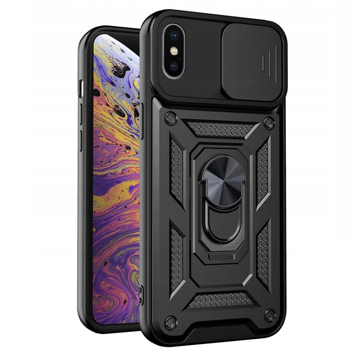 Защитен калъф Tim, TPU, черен, съвместим с iPhone XS Max