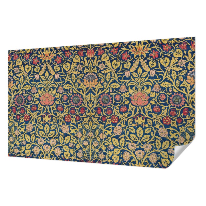 Öntapadós Tapéta Falra, Wallfluent, Virágminta, Zöld, 416 x 254 cm, Nappaliba, Konyhába, 010170060070000285488