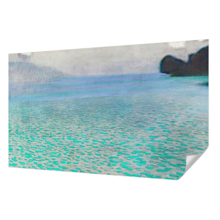 Öntapadós Dekor Tapéta, Wallfluent, Türkiz víz, Krémszín, 416 x 254 cm, Dekoráció, Falra, 010170060070000285566