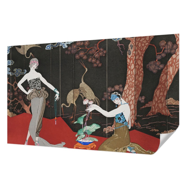 Öntapadós Tapéta Falra, Wallfluent, Elegáns jelenet, Fekete, 416 x 254 cm, Előszobába, Hálószobába, 010170060070000031840