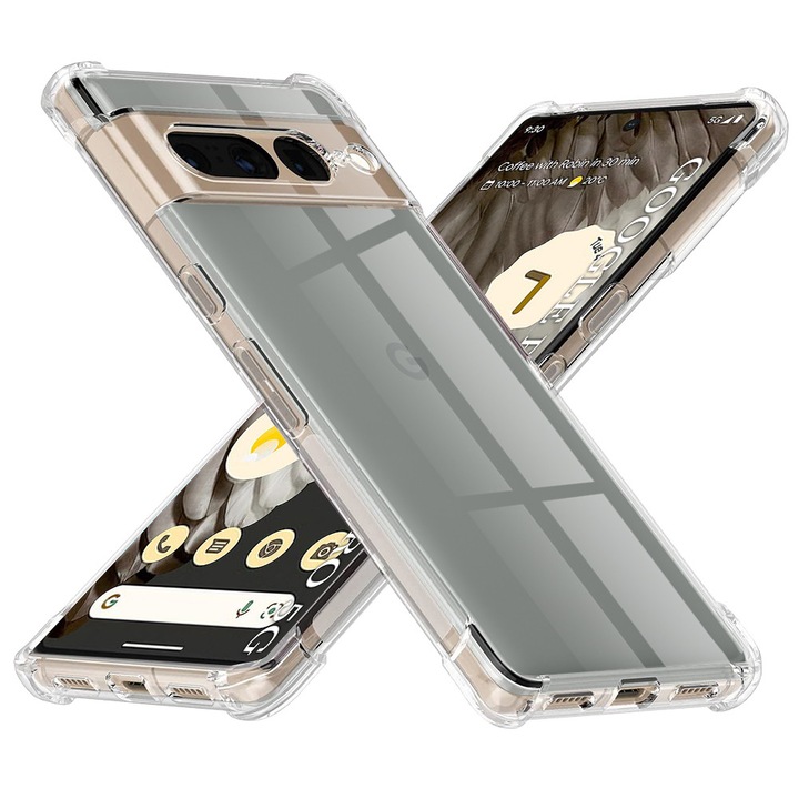 Калъф за защита TIM за Google Pixel 7 Pro, TPU, прозрачен