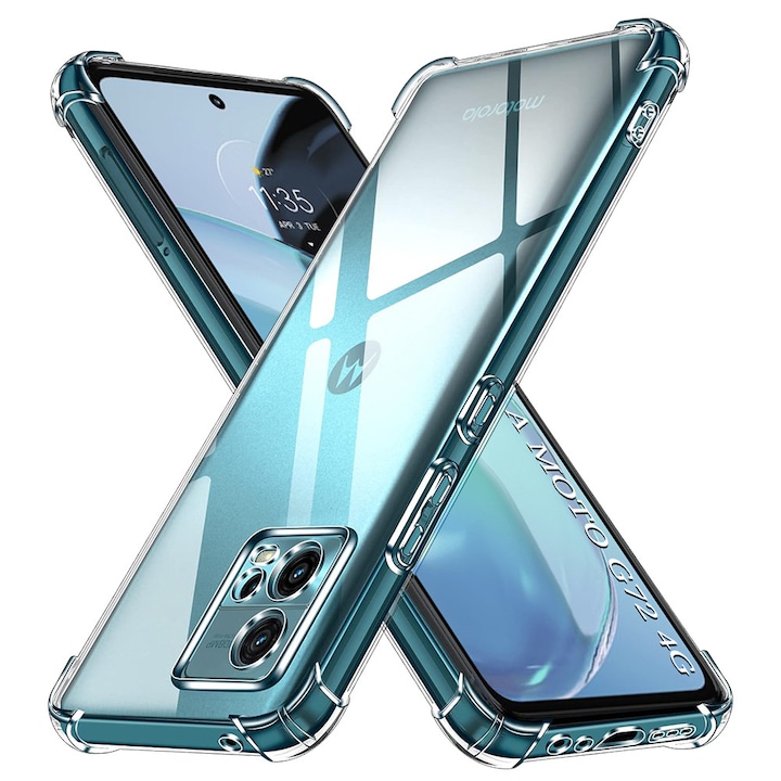 Carcasa de protectie pentru Motorola Moto G72, transparenta