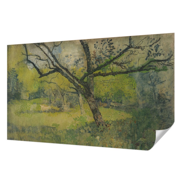 Tapet Autocolant De Perete, Wallfluent, Peisaj verde, Verde, 416 x 254 cm, Decorativ, Usor De Instalat, 010170060070000285613