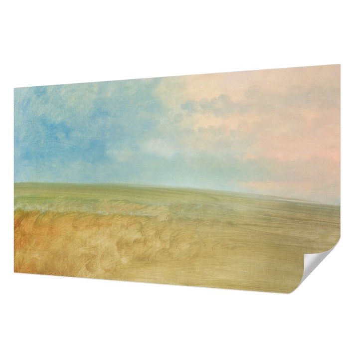 Öntapadós Dekor Tapéta, Wallfluent, Pasztell mezők, Kék, 416 x 254 cm, Modern Dizájn, Könnyen Felszerelhető És Tisztítható, 010170060070000285635