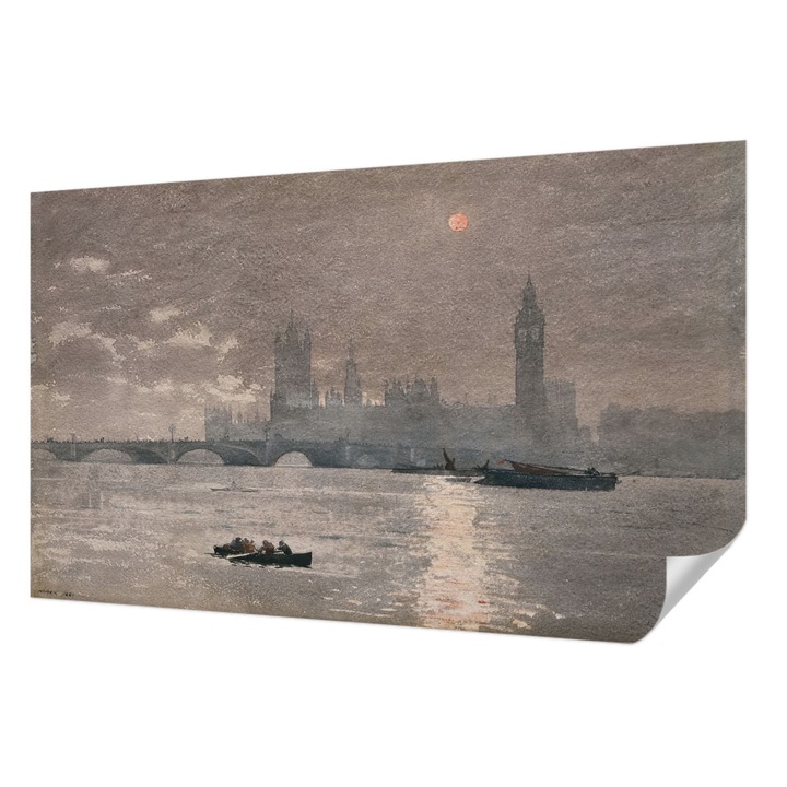 Öntapadós Dekor Tapéta, Wallfluent, Éjszakai panoráma, Szürke, 416 x 254 cm, Dekoráció, Falra, 010170060070000285638