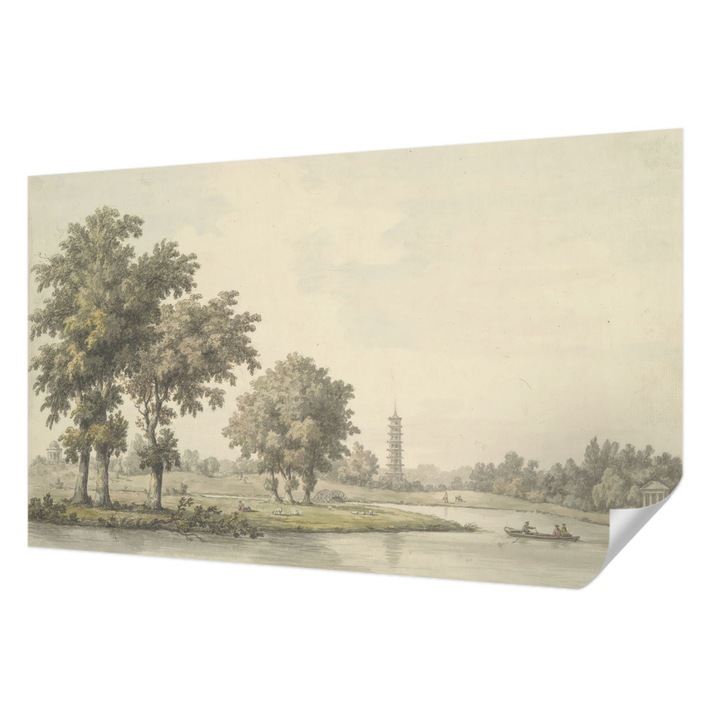 Öntapadós Tapéta Fali Dekoráció, Wallfluent, Egy csendes park, Szürke, 416 x 254 cm, Klasszikus, Könnyen Felszerelhető, 010170060070000285626