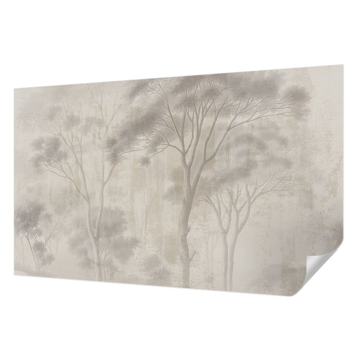 Öntapadós Tapéta Falra, Wallfluent, Stílusos harmónia, Fehér, 416 x 254 cm, Klasszikus, Könnyen Felszerelhető, 010170060070000282751