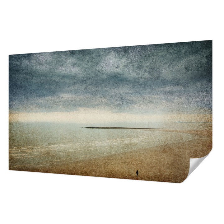 Öntapadós Dekor Tapéta, Wallfluent, Nosztalgikus táj, Szürke, 416 x 254 cm, Modern Dizájn, Könnyen Felszerelhető És Tisztítható, 010170060070000284775