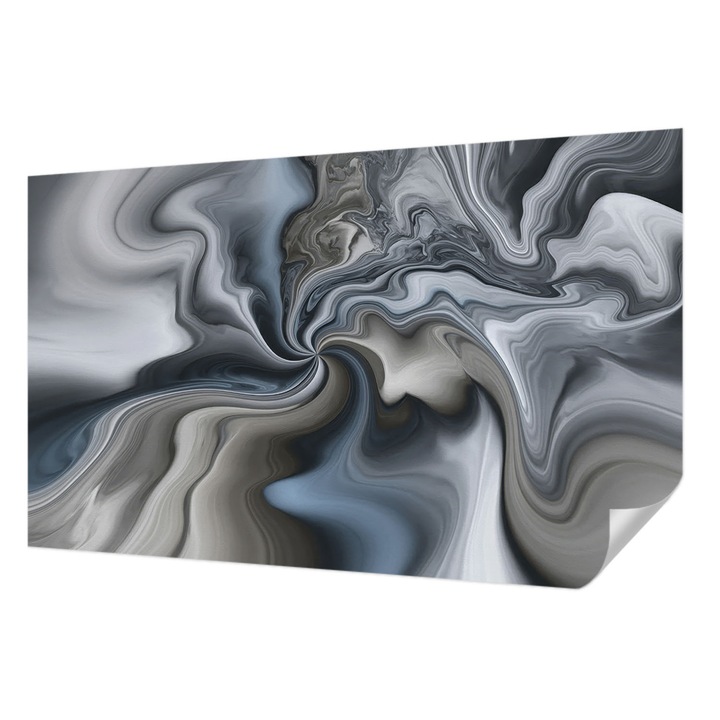 Öntapadós Tapéta Fali Dekoráció, Wallfluent, Kavargó felhők, Szürke, 416 x 254 cm, Előszobába, Hálószobába, 010170060070000284789