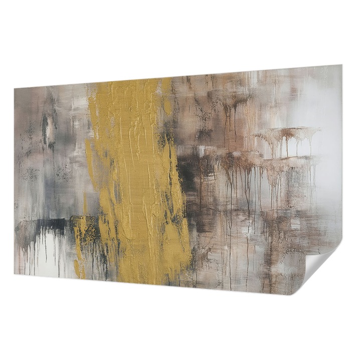 Fali Fotótapéta Autocolant, Wallfluent, Viziune abstracta, Gri, 416 x 254 cm, Pentru Perete, Rezistente La Apa, Umiditate Si Pete, 010170060070000284839