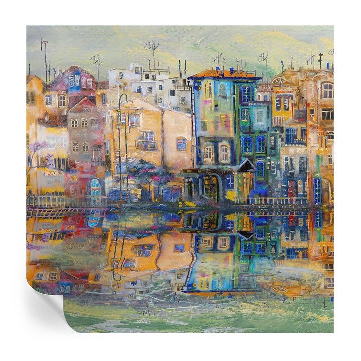 Tapet Autocolant De Perete, Tulup, Oras magic, Bej, 250 x 250 cm, Decorativ, Pentru Interior, 010170060030000018739