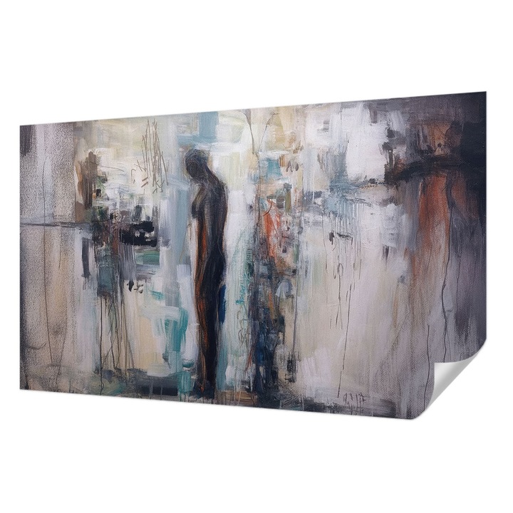 Öntapadós Tapéta Falra, Wallfluent, Titokzatos alak, Fehér, 416 x 254 cm, Dekoráció, Klasszikus, 010170060070000285015