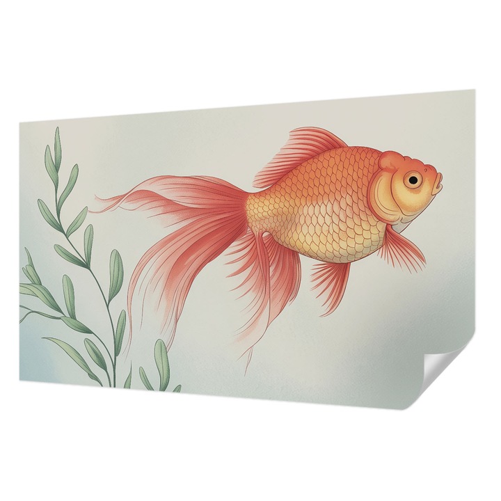 Fali Fotótapéta Autodeziv, Wallfluent, Frumusetea apei, Portocaliu, 416 x 254 cm, Detasabil, Lavabil, 010170060070000285194