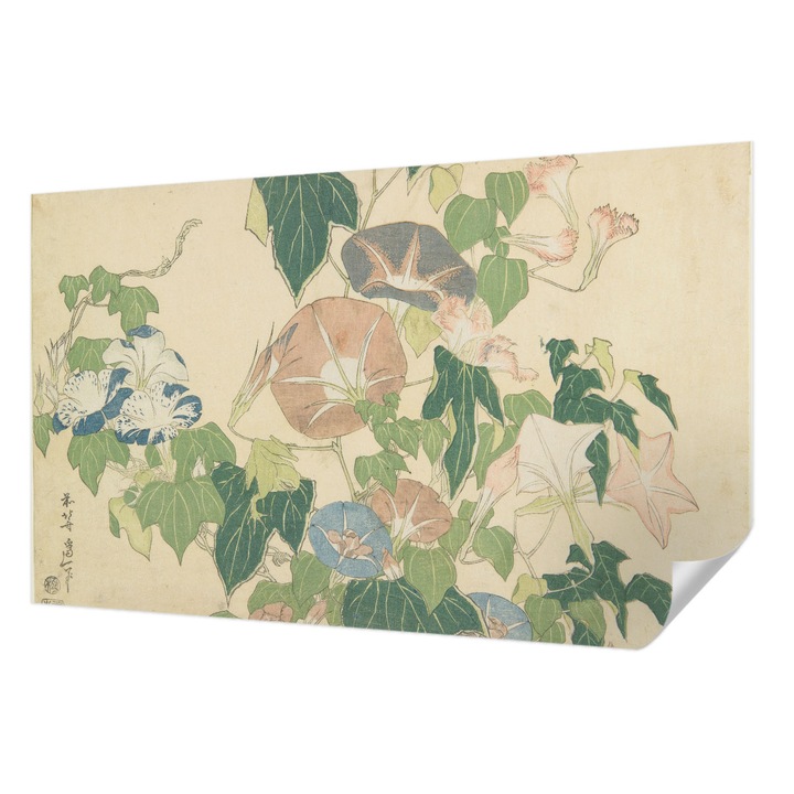 Tapet Autodeziv De Perete, Wallfluent, Eleganta florala, Verde, 416 x 254 cm, Pentru Sufragerie, Dormitor, 010170060070000285409