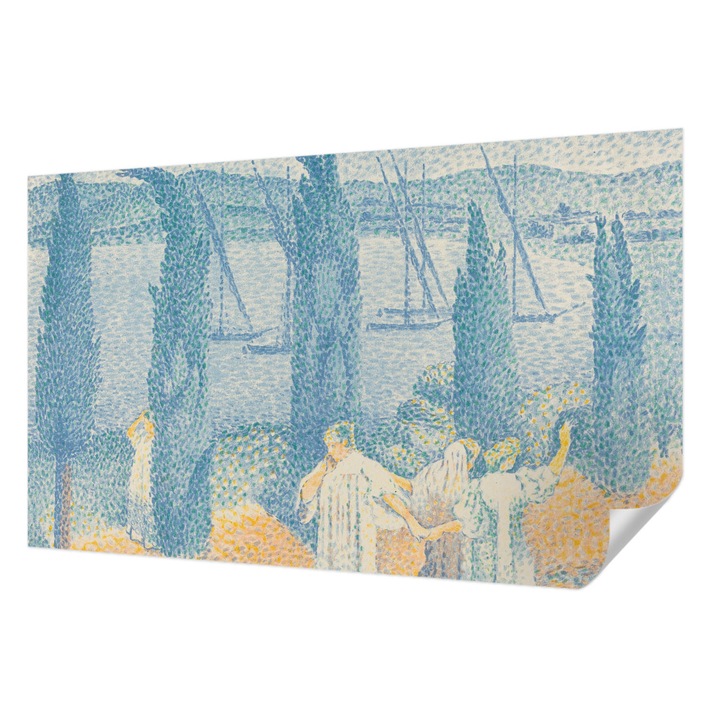 Öntapadós Tapéta Fali Dekoráció, Wallfluent, Lusta nap, Kék, 416 x 254 cm, Nappaliba, Konyhába, 010170060070000285389