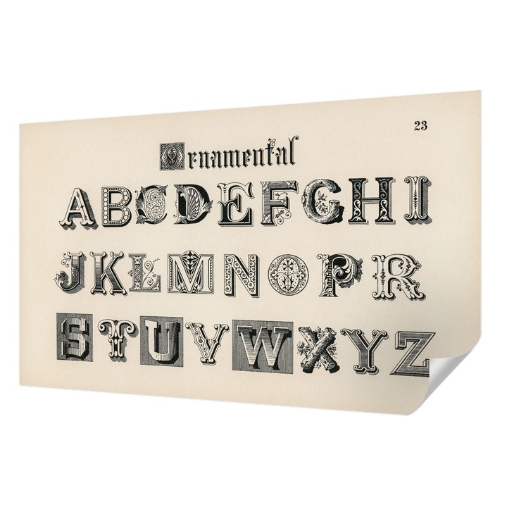 Öntapadós Tapéta Fali Dekoráció, Wallfluent, Dekoratív betűk, Szürke, 416 x 254 cm, Erős Ragasztó, Modern Belsőépítészeti Dekoráció, 010170060070000285445