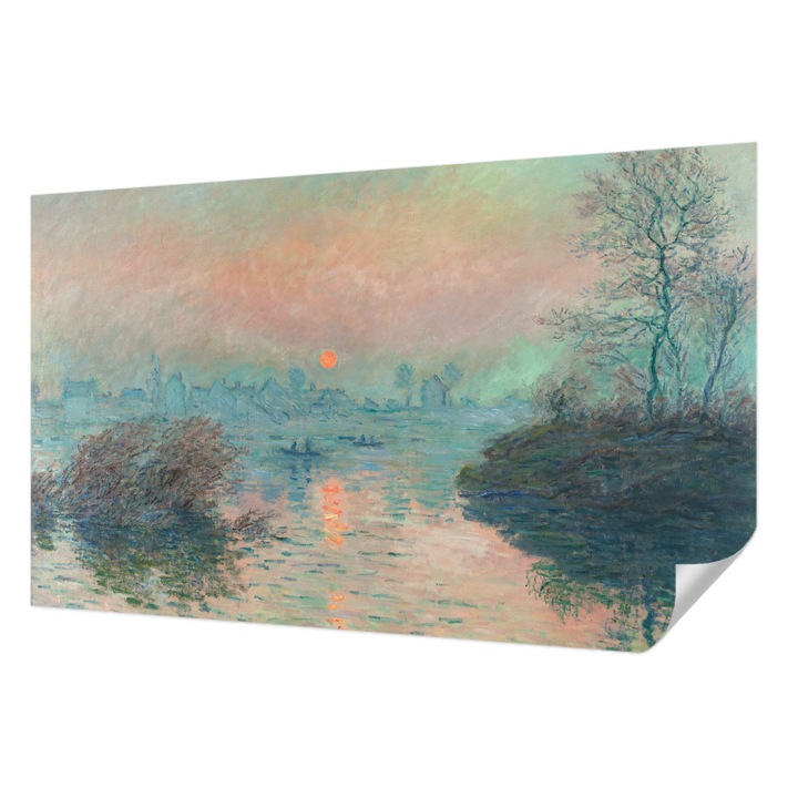 Öntapadós Tapéta Fali Dekoráció, Wallfluent, Légköri szürkület, Kék, 416 x 254 cm, Klasszikus, Könnyen Felszerelhető, 010170060070000285478