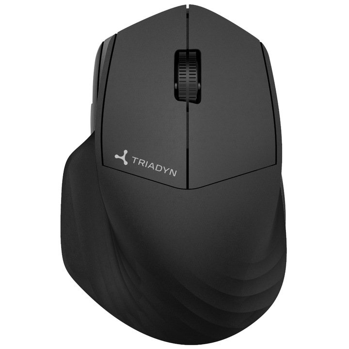 Безжична мишка за бюро Triadyn GREIP ергономична, 2,4 GHz, 1600 DPI, сива