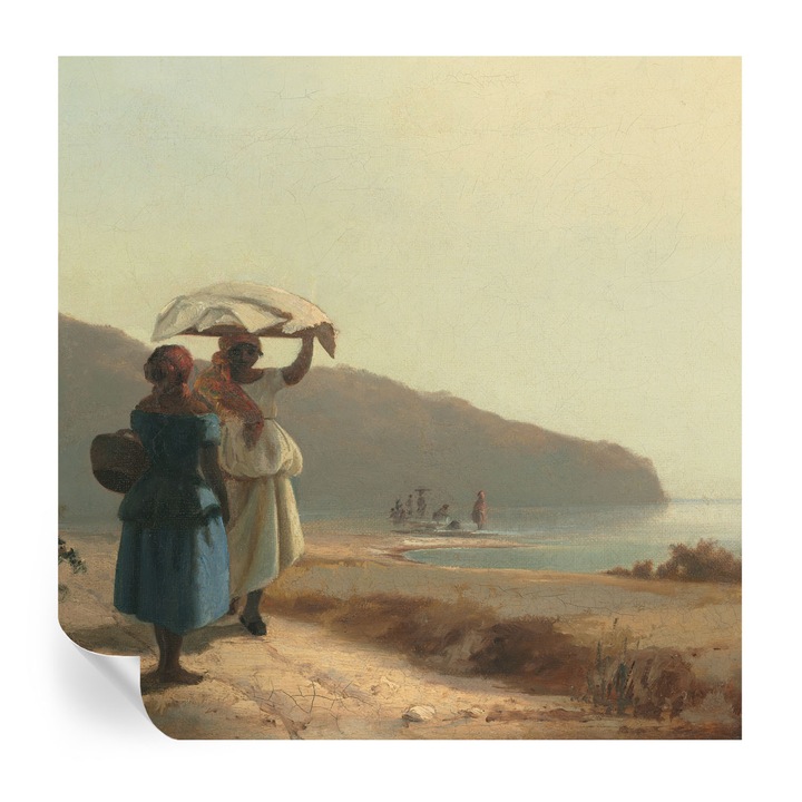 Öntapadós Tapéta Falra, Tulup, Egy tengerparti séta, Bézs, 250 x 250 cm, Dekoráció, Előszobába, Konyhába, 010170060030000285636