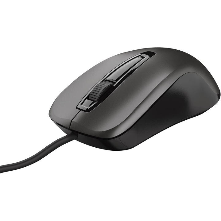 Optikai USB egér Trust Carve, 1200 DPI, 3 gomb, Fekete